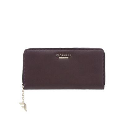 Dark purple 'City' zip around large purse